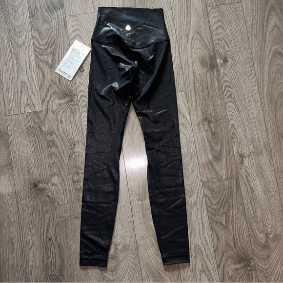 NWT Lululemon Align High-Rise Pant 28" *Shine Radiate Foil Black Size 0 - Picture 5 of 8
